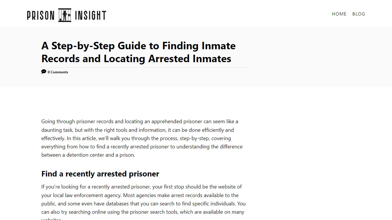 A Step-by-Step Guide to Finding Inmate Records and Locating Arrested ...